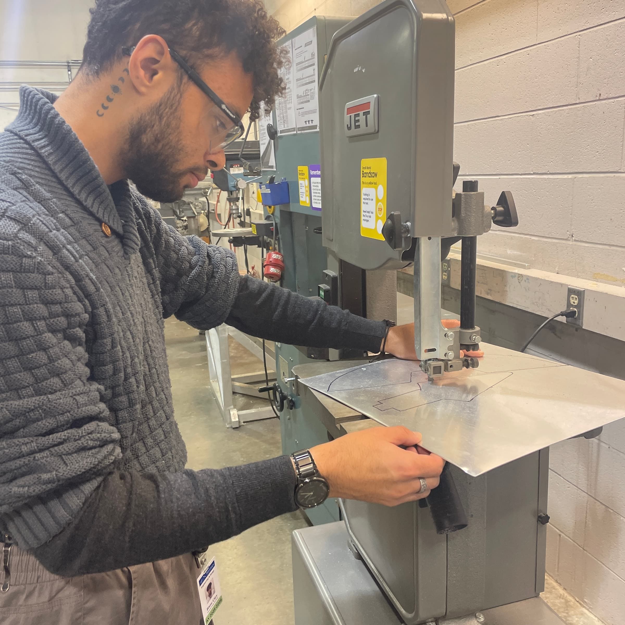 Cutting sheet metal on the bandsaw
